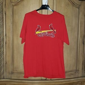 St Louis Cardinals MLB Graphic Tee Red Majestic Mens Size XL